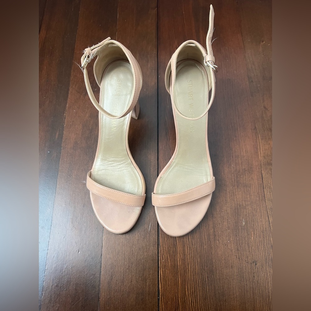 Stuart Weitzman Nudistcurve Block Heel Sandal Siz… - image 1
